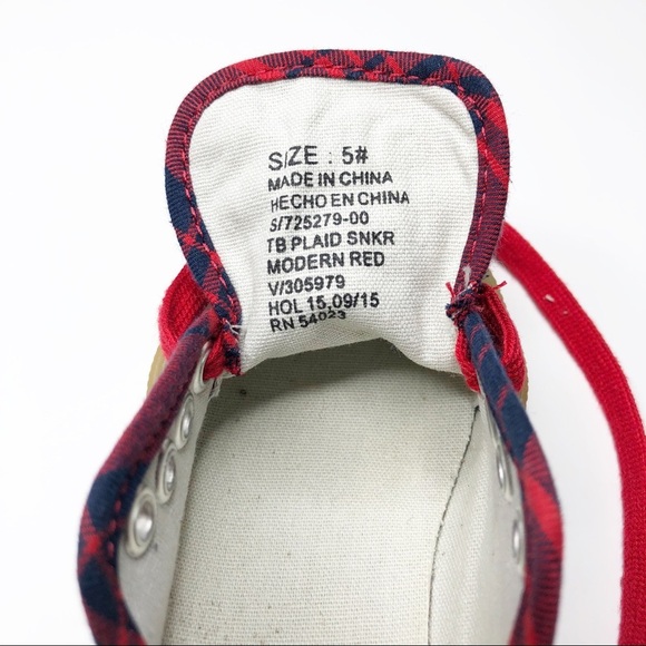 Gap Red Flannel Sneakers - Picture 8 of 8